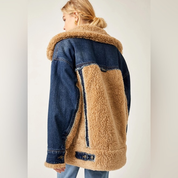 Free People Holly Cozy Denim Jacket - Picture 3 of 3